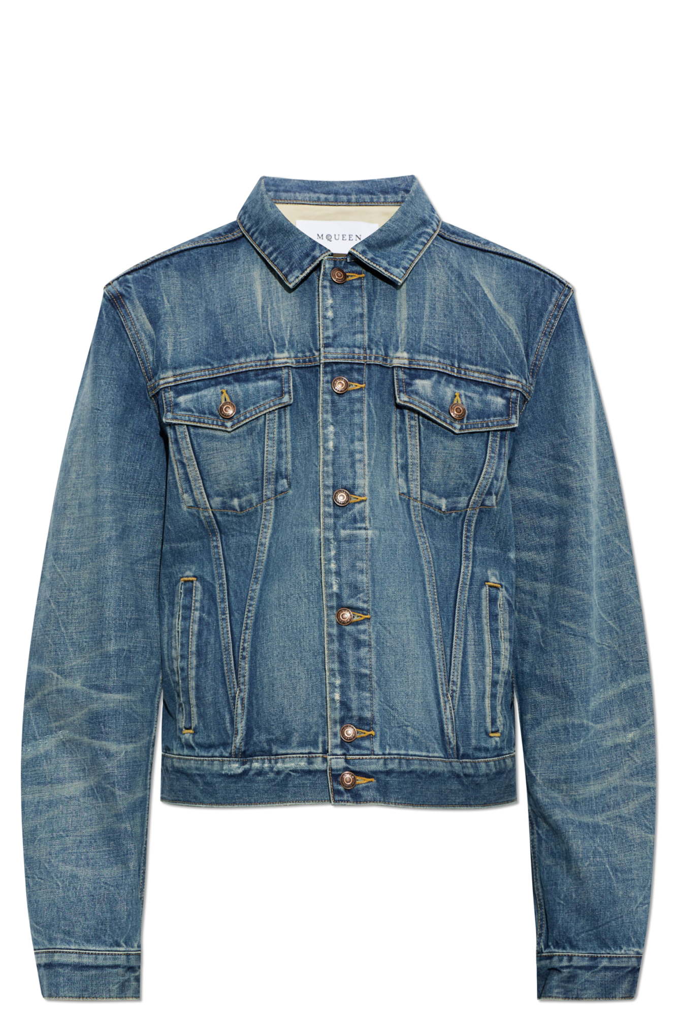 Alexander McQueen Denim jacket with a 'vintage' effect | Men's